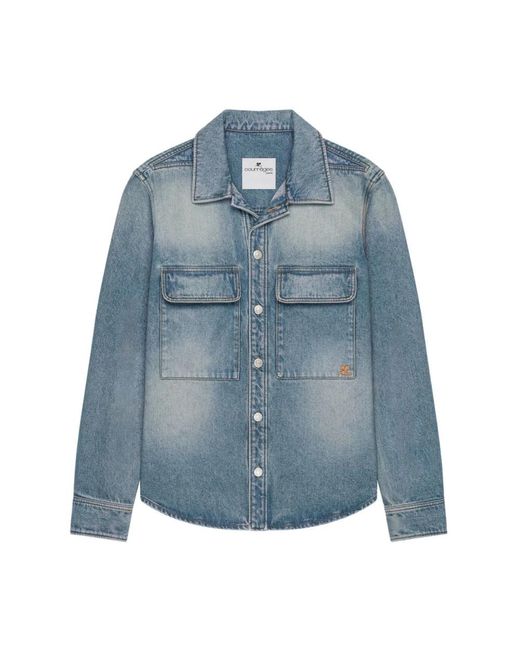 Courreges Blue Denim Jackets for men