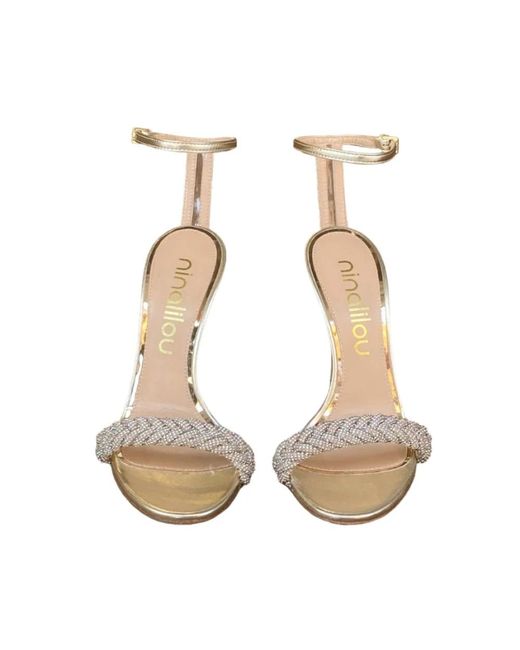 Ninalilou Metallic Stilvolle sandalen für den sommer