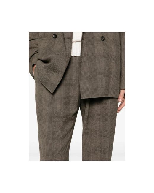 Tagliatore Brown Double Breasted Suits for men