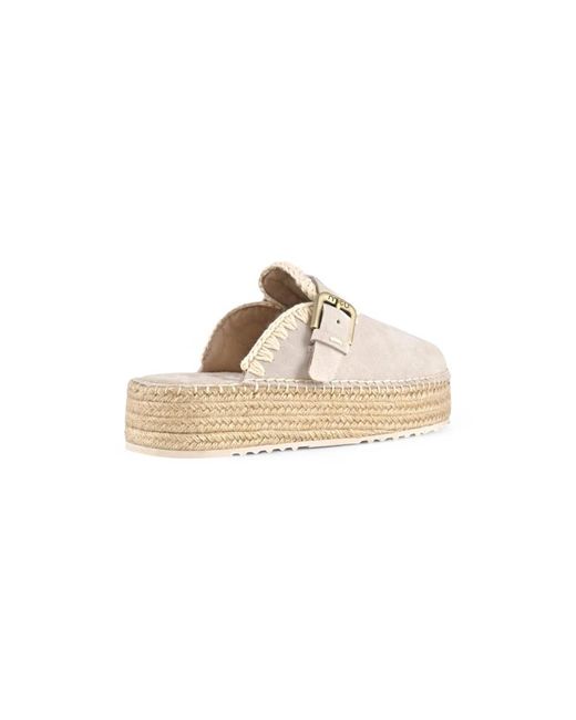 Mou Schoenen ,Grijs ,Jute Jute Clog Plain in het Natural