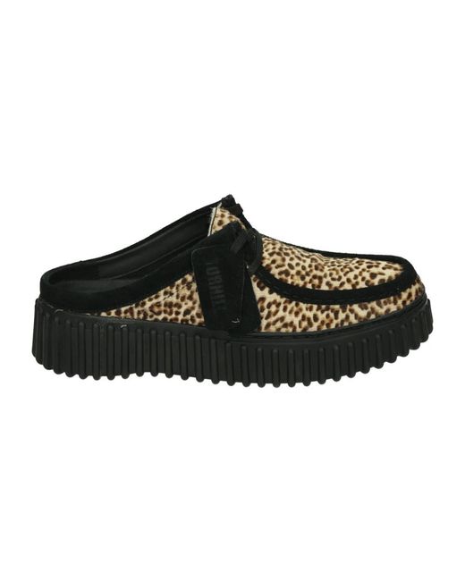 Clarks Schoenen ,Zwart ,Leer Sportieve Zwarte Muil Pantoffels in het Black