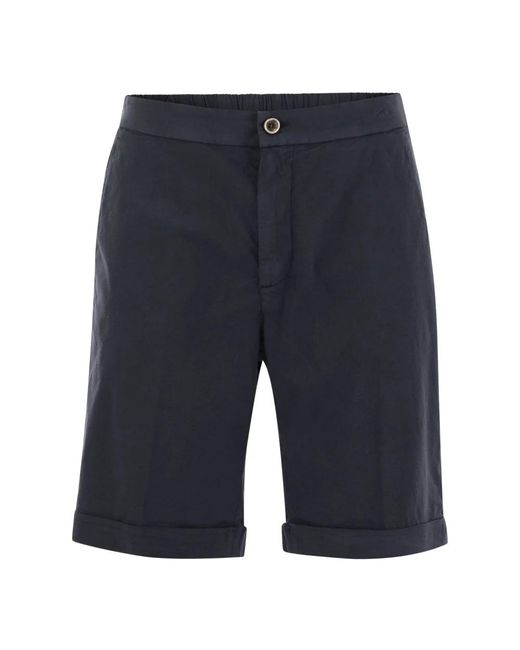 Peserico Stretch cotton bermuda shorts in Blue für Herren