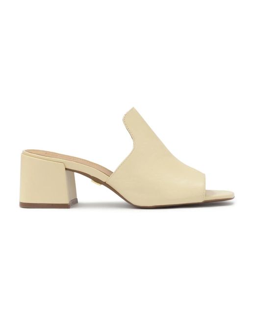 Kazar Heeled Mules in het White