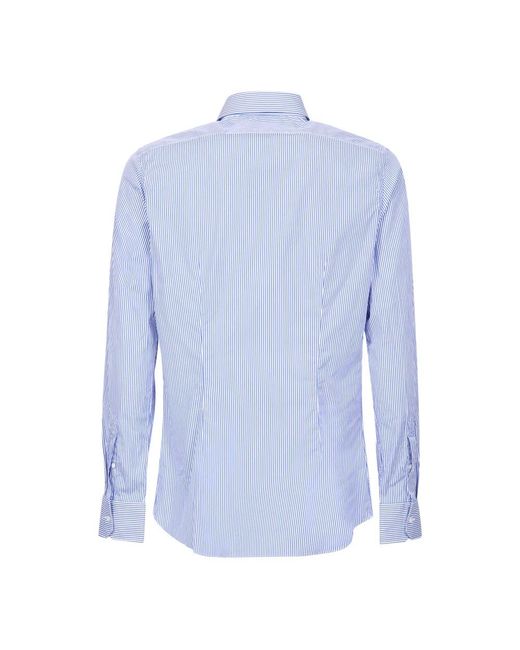 Dell'Oglio Blue Formal Shirts for men