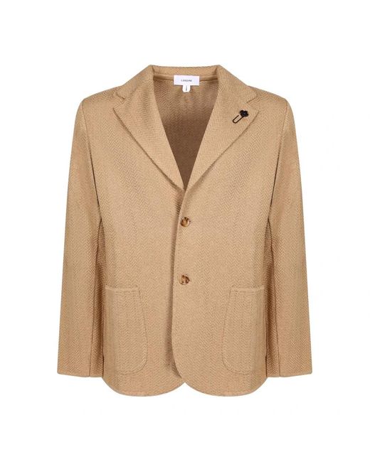 Lardini Gebreide Blazer in het Natural voor heren