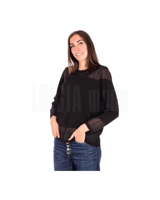 Marina Rinaldi Black Long Sleeve Tops