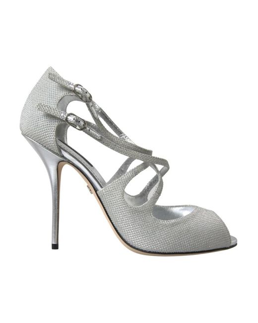 Dolce & Gabbana Gray High Heel Sandals
