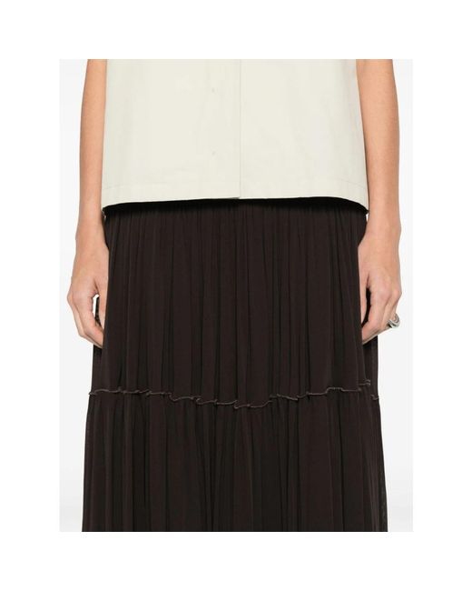 Jil Sander Black Brauner A-Linienrock