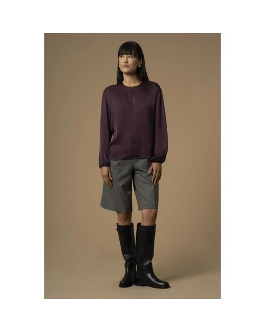 Kocca Overhemden ,Paars ,Elegante Blouse Met Lange Mouwen in het Red
