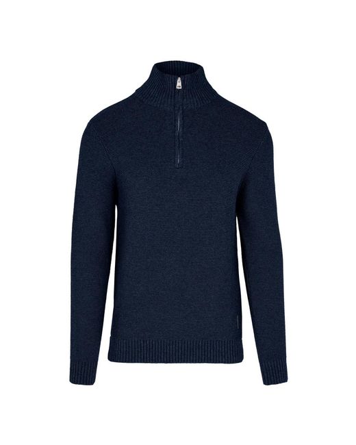 Bomboogie Turtleneck Sweater in het Blue voor heren