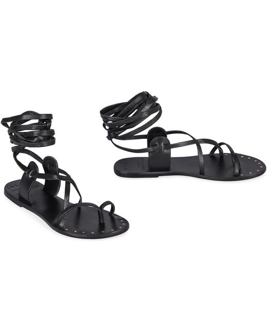 Flat Sandals di Manebí in Black