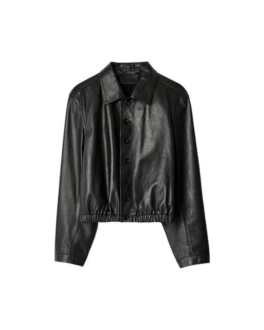 Lemaire Leren Bovenkleding in het Black