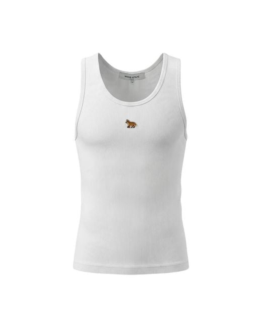 Maison Kitsuné Gray Sleeveless Tops