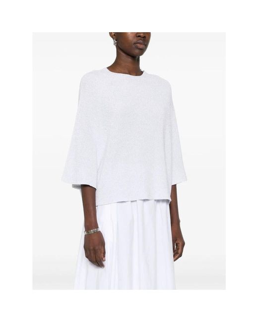 Fabiana Filippi White Round-Neck Knitwear
