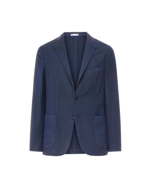 Boglioli Marineblaue woll-k-jacke in Blue für Herren
