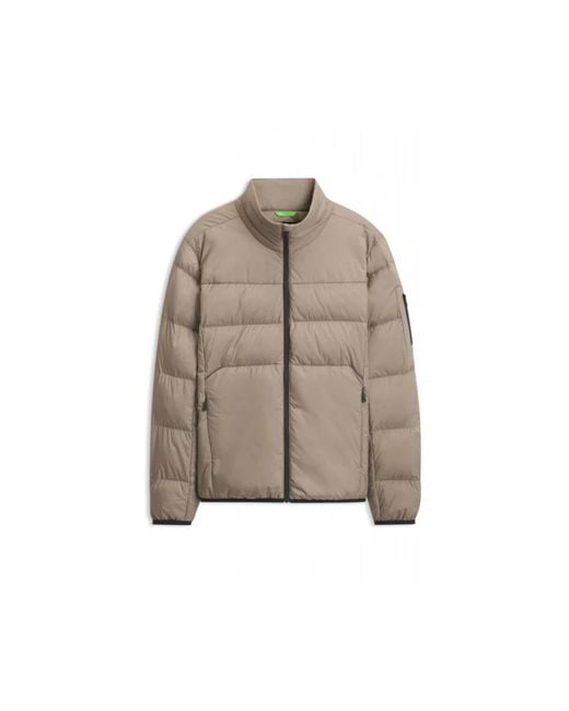 Boss Jassen ,Polyester Urbanex Padded Jacket in het Brown voor heren
