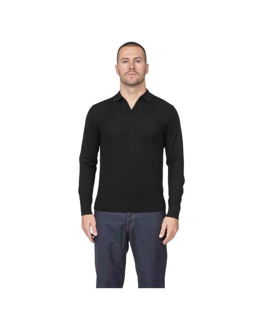 Emporio Armani Black V-Neck Knitwear for men