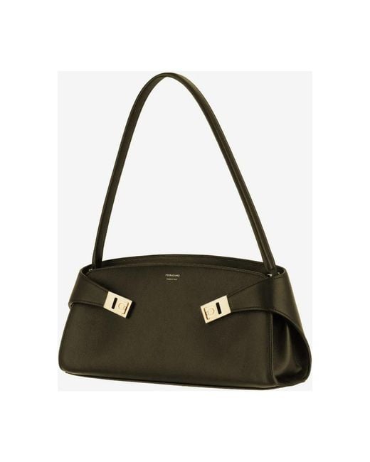 Ferragamo Black Shoulder Bags