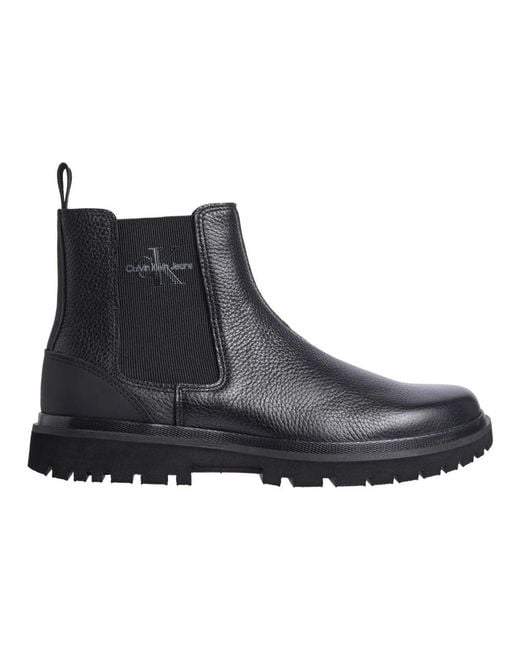 Calvin Klein Black Chelsea Boots for men