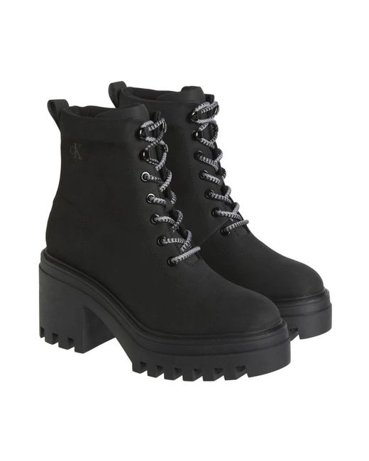 Calvin Klein Black Heeled Boots