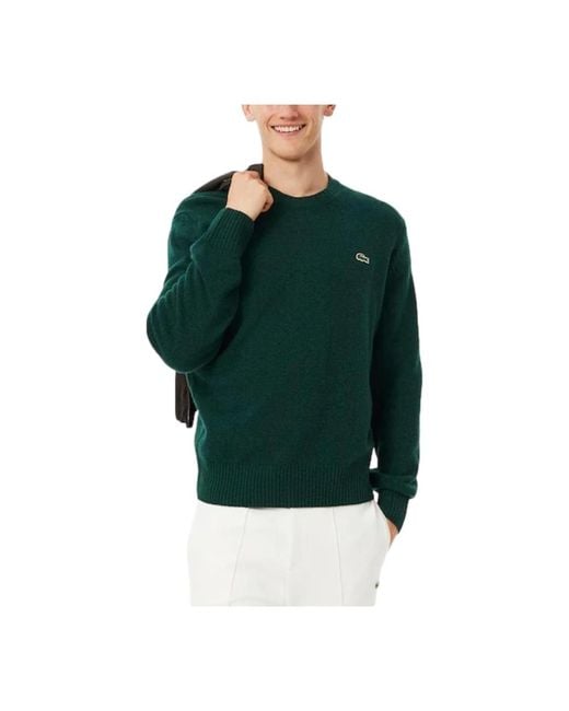 Lacoste Green Round-Neck Knitwear for men