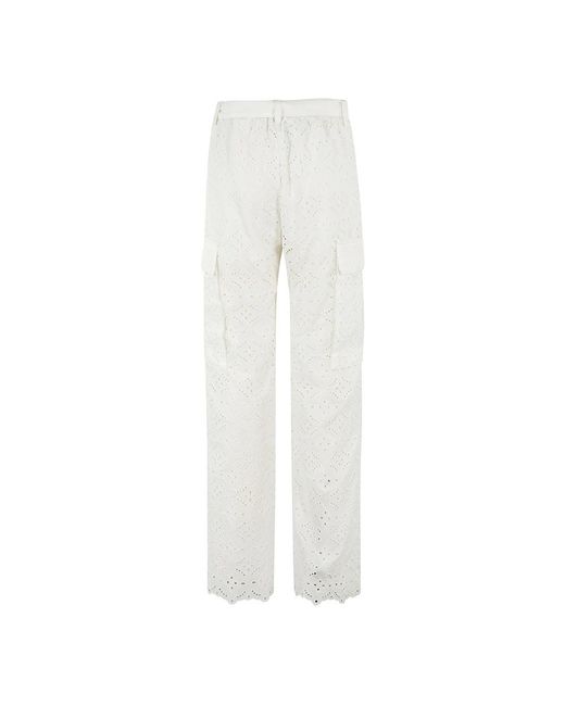 Ermanno Scervino White Wide Trousers