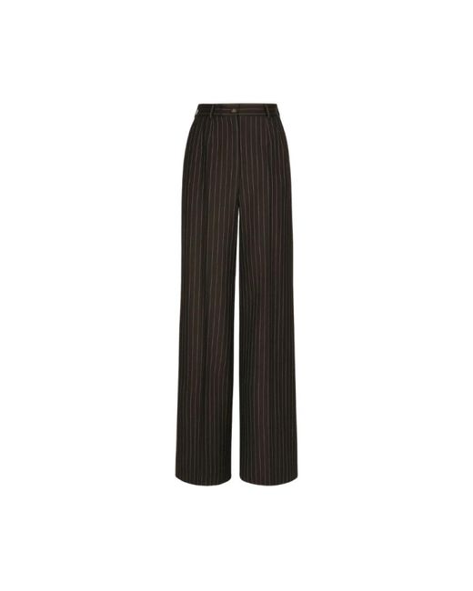 Dolce & Gabbana Black Wide Trousers