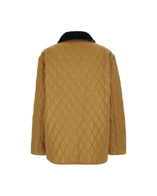 Burberry Dranefeld Quilted Jacket in het Brown