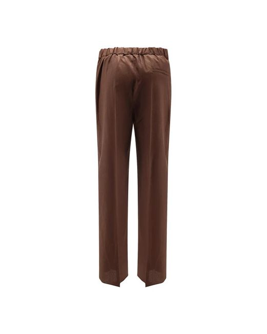 Hevò Brown Straight Trousers for men