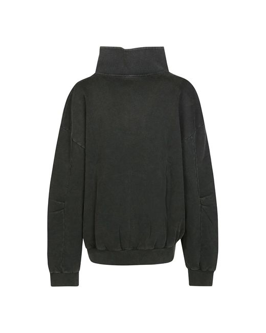 ROTATE BIRGER CHRISTENSEN Black Enzym-fleece-sweatshirt