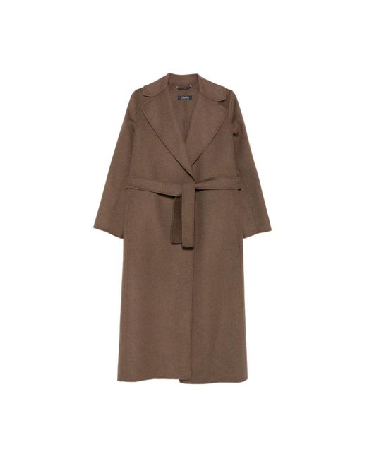 Max Mara Brown Belted Coats