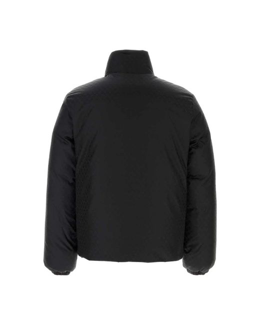 McQueen Skull Jacquard Puffer Jacket in Black für Herren