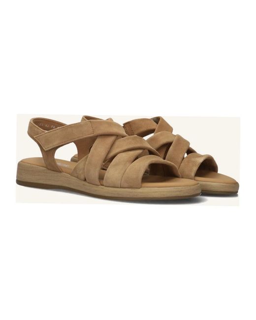 Gabor Brown 736 Flat Sandalen