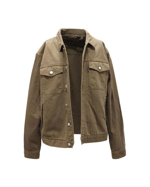 Schott Nyc Jassen ,Groen ,Denim Vintage Denim Jack Usmc Model in het Green voor heren