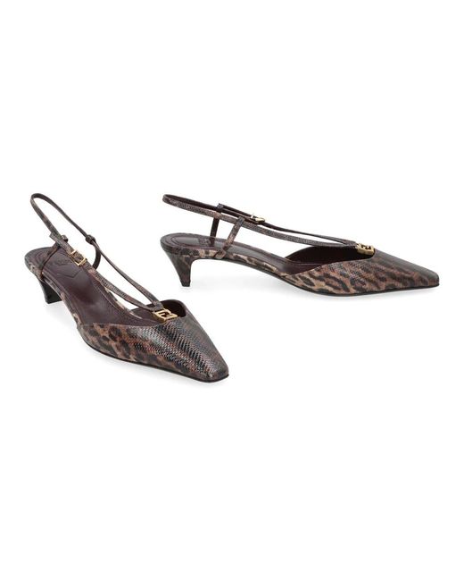 Fendi Ffold Slingback in het Brown
