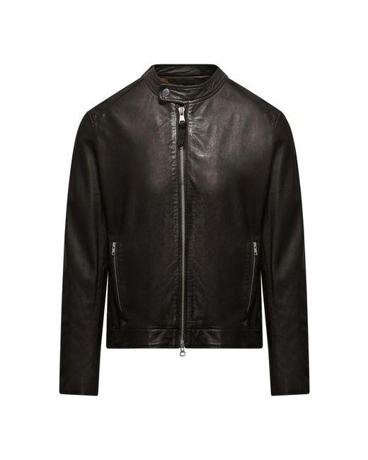 Bomboogie Black Leather Jackets for men