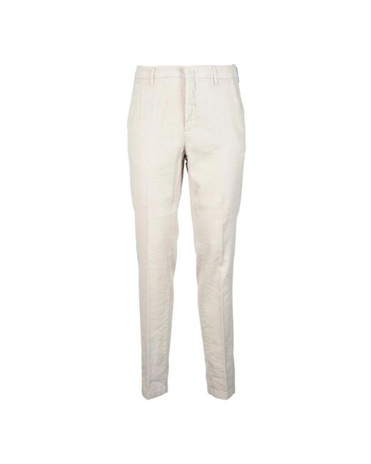 Eleventy Leinen Baumwoll Stretch Hose in Natural für Herren