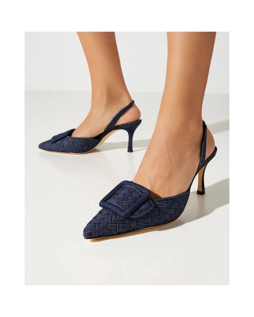 Manolo Blahnik Blue Pumps