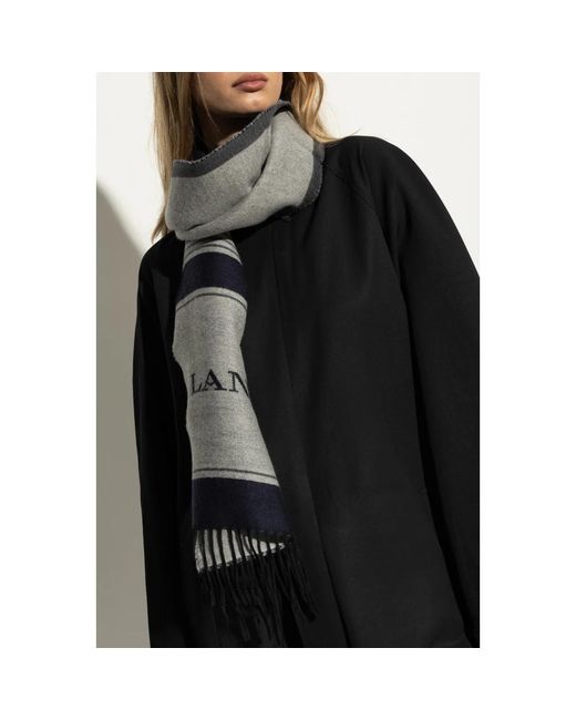 Lanvin Gray Winter Scarves
