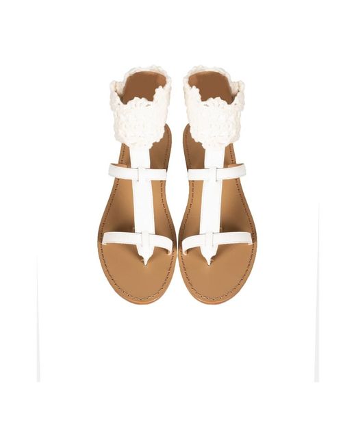 Shoes > sandals > flat sandals Pinko en coloris White