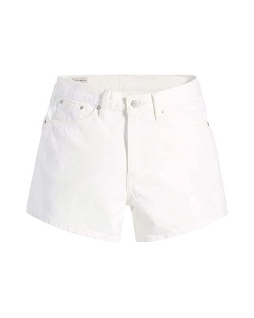 Levi's White Denim Shorts