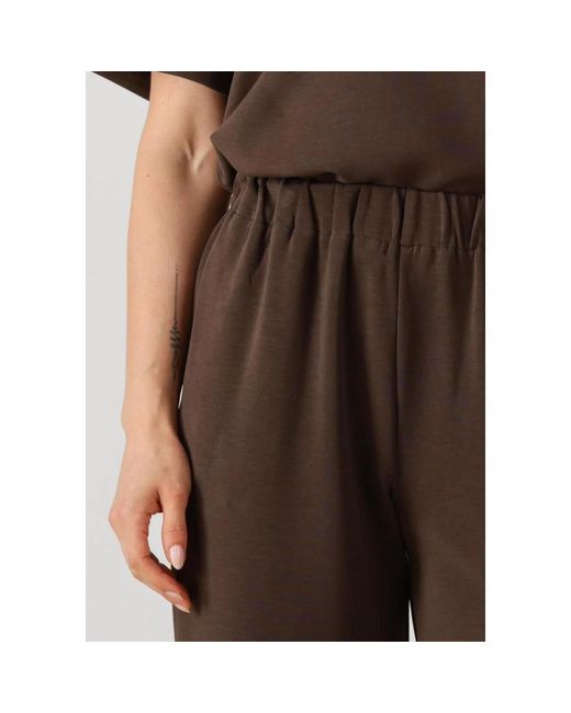 SELECTED Broeken ,Bruin ,Wol Bruine Relaxte Broek Voor Vrouwen in het Brown