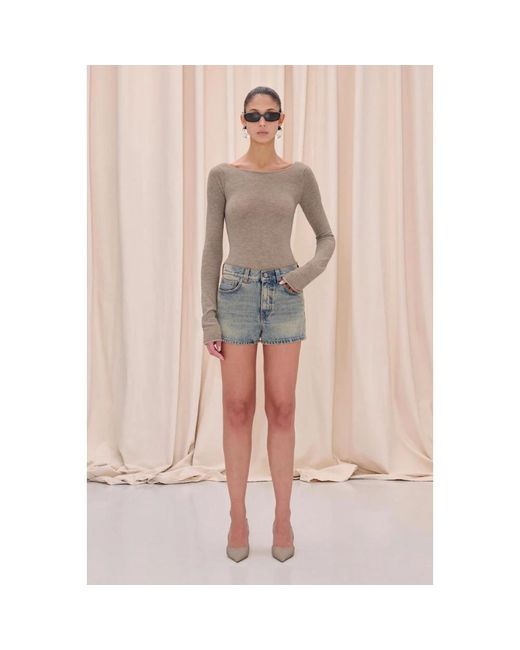 Haikure Gray Denim Shorts