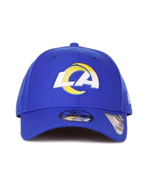 KTZ Accessoires ,Blauw ,Polyester Los Angeles Rams Gebogen Klep Pet in het Blue