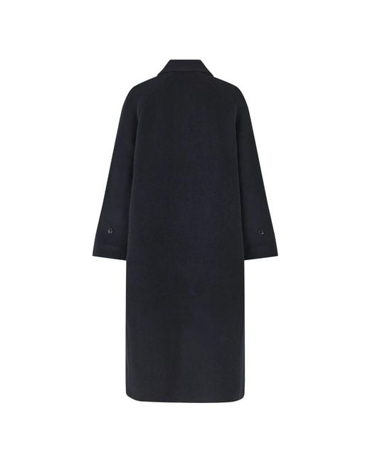 Single-Breasted Coats Samsøe & Samsøe de color Blue