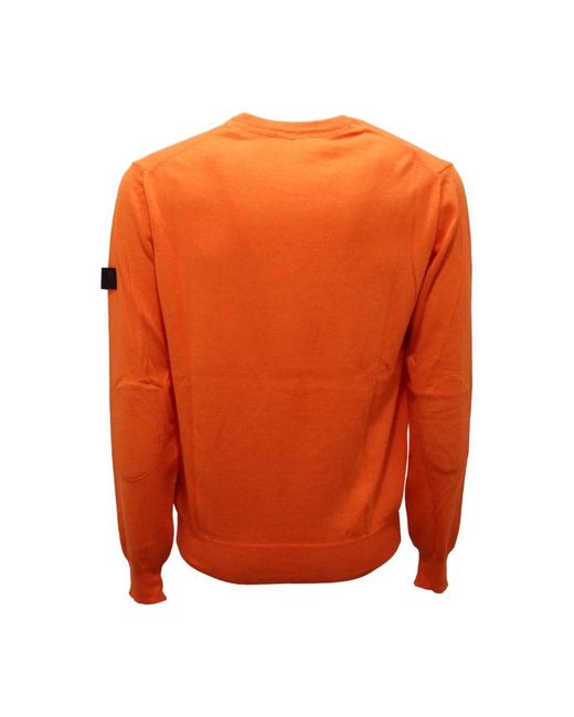 Peuterey Orange Round-Neck Knitwear for men