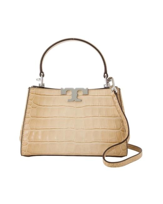 Tory Burch Natural Mini Satchel Tasche Aus Beigem Leder