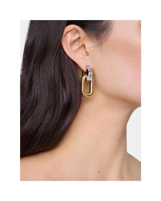Earrings Rabanne de color Metallic