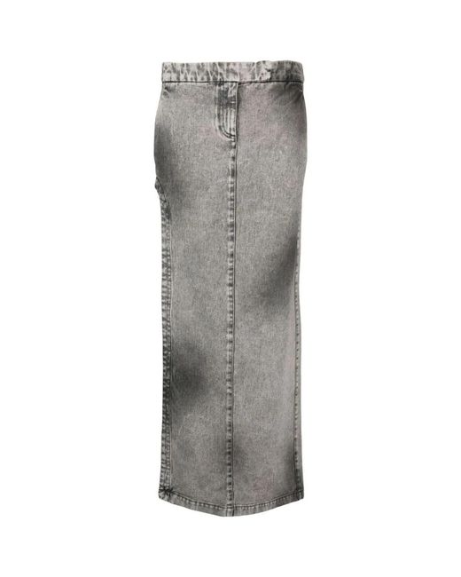 ALESSANDRO VIGILANTE Gray Denim Skirts