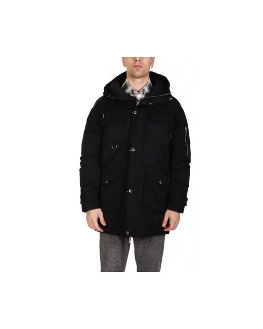Karl Lagerfeld Black Parkas for men